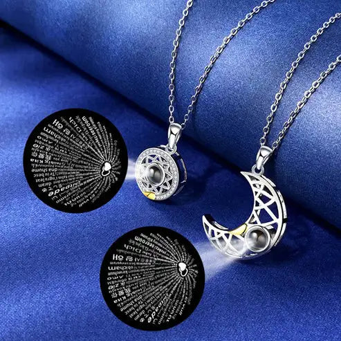 Dile te amo en 100 idiomas | Collar Sol y Luna Bond® (2 X 1)
